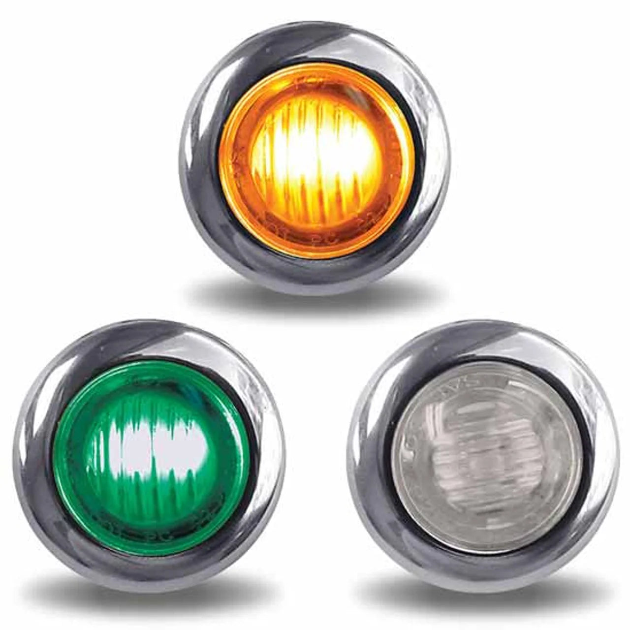 TLED-BX3AG 3/4″ Dual Revolution Amber Marker to Green Auiliary LED Light