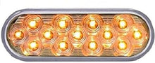 TLED-OBMCA Oval Mirror LED Stop/Tail/Turn Light - Clear Amber