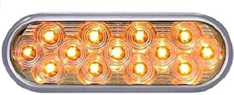 TLED-OBMCA Oval Mirror LED Stop/Tail/Turn Light - Clear Amber