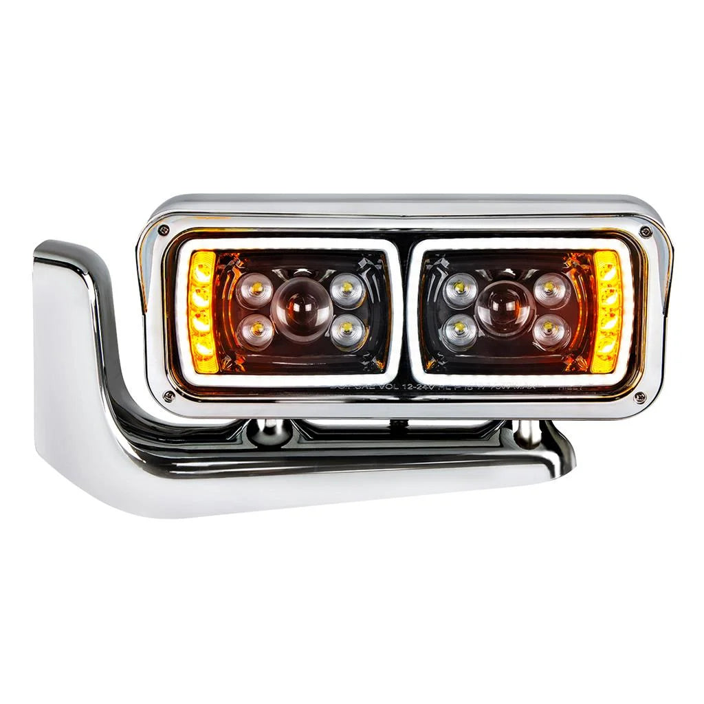 35778 and 35777 LED "Blackout" Projection Headlight Assembly With Mounting Arm