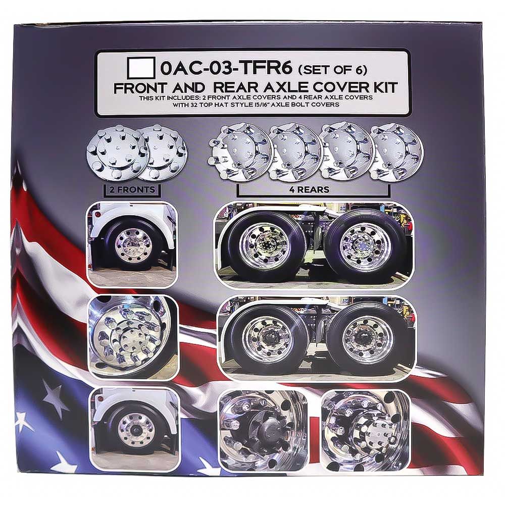 0AC-03-TFR6 Front and Rear Axle Cover with Top Hat Axle Bolt Covers