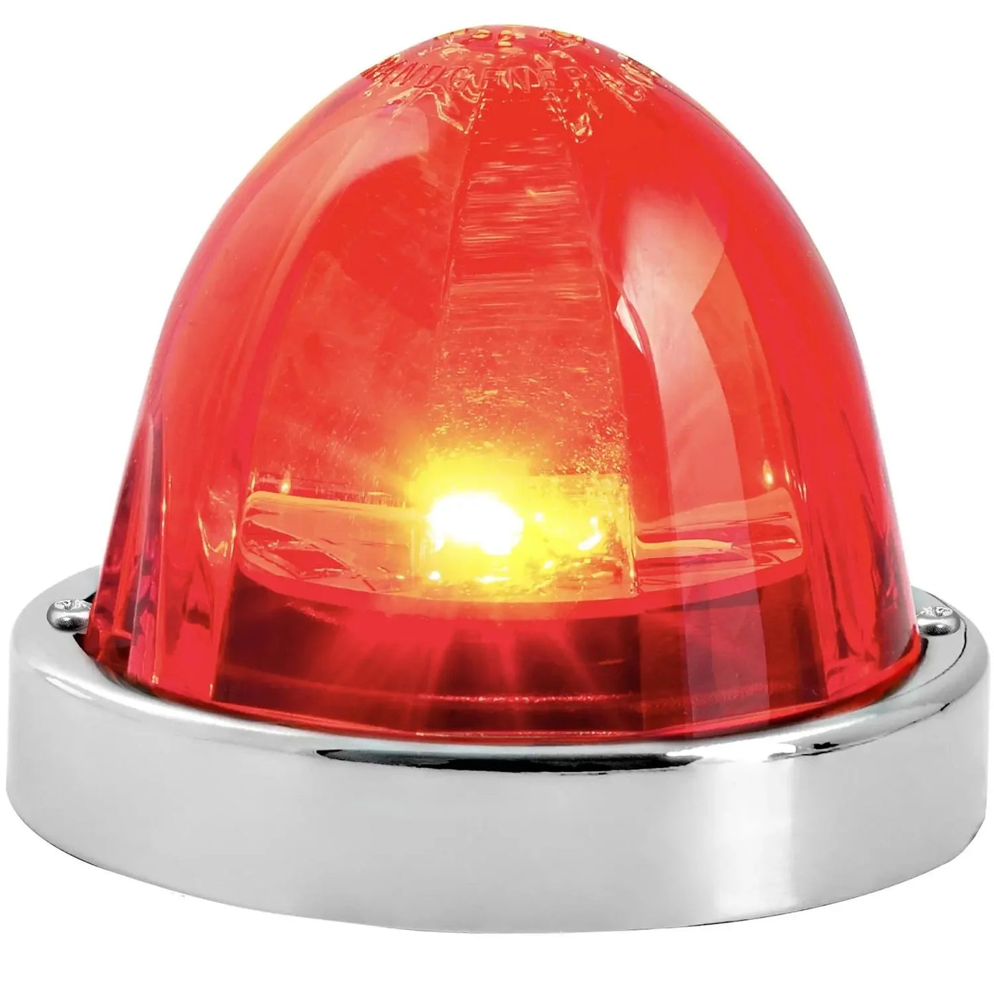 GG#81612 Grand General Super Star Watermelon Surface Mount Red LED/Red Lens Sealed Light With Bezel