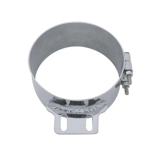 8" Stainless Steel Butt Joint Exhaust Clamp - Straight Bracket