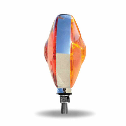 TLED-DFO Amber / Red Turn Signal & Marker “Ol-Skul” Double Face Round LED Fender Light – 38 Diodes