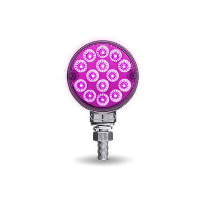 TLED-DL3XP Amber/Red Turn & Marker to Purple Auxiliary 3″ Mini Double Face Round Light with Reflector LEDs – 28 Diodes