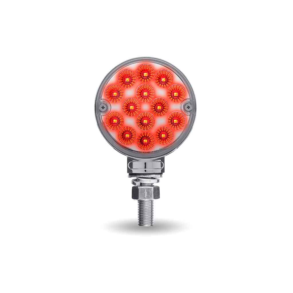 TLED-DL3XP Amber/Red Turn & Marker to Purple Auxiliary 3″ Mini Double Face Round Light with Reflector LEDs – 28 Diodes