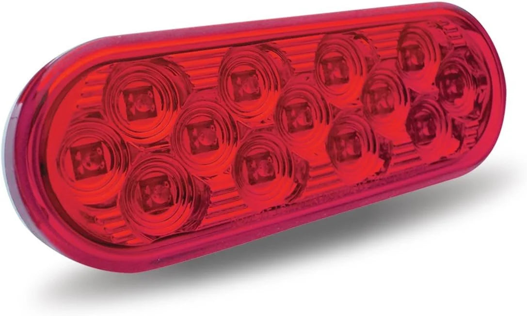 TLED-OBMR LED Truck Light - 6in. Oval, Red