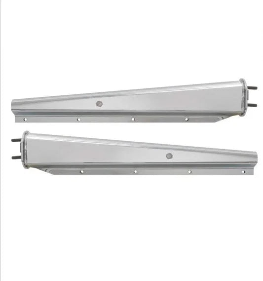 Grand General 30574 2-1/2" Space Stainless Steel Spring Loaded Straight Mud Flap Hangers, 2.5 inches Bolt Centre