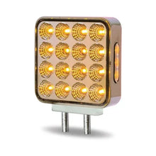 TLED-SDXC Clear Amber / Clear Red Turn Signal & Marker LED Double Face Fender Light with Chrome Reflector