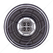 UP#36566 United Pacific Brake / Tail / Turn Signal Light - 4 in., Round, Red LED/ Clear Lens, 13 LEDs, Abyss Lens Design