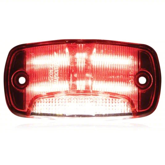M23025RW-DC Maxxima Rectangular Red Clearance Marker P2PC with White Ground Light