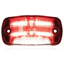 M23025RW-DC Maxxima Rectangular Red Clearance Marker P2PC with White Ground Light