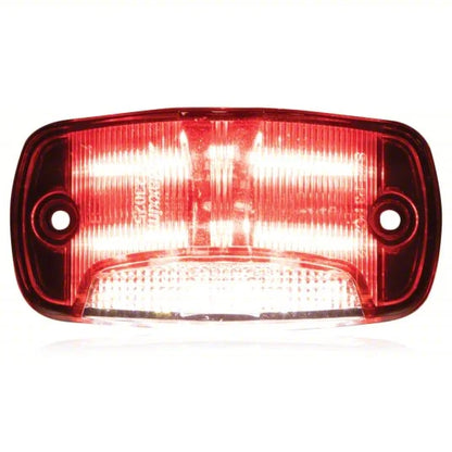 M23025RW-DC Maxxima Rectangular Red Clearance Marker P2PC with White Ground Light
