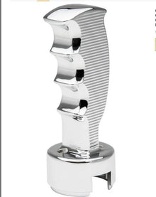 Grand General 93481 Chrome Aluminum Straight Grip with Lines Gearshift Knob, Fits EF-13/18 Speed