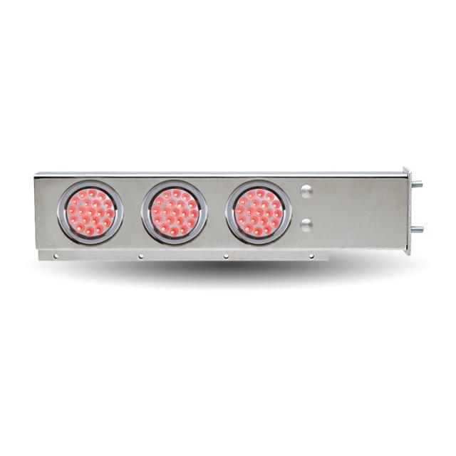 TU-9209L3 - Mud Flap Hanger, with Flat Top, 6 x 4" Dual Revolution LEDs & Bezels