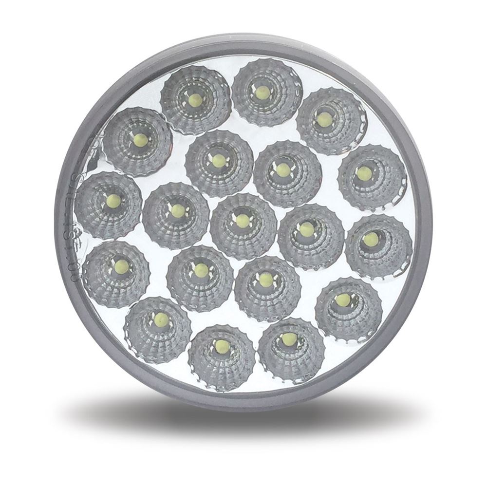 TLED-4x40AS 4'' Round Dual Revolution Stop Tail Turn LED Light With Amber Strobe