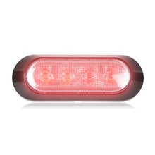 M20384RCL Ultra 0.9" Thin Profile 4 LED Warning Light - Red Clear