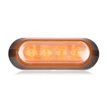 M20384YCL Ultra 0.9" Thin Profile 4 LED Warning Light - Amber Clear