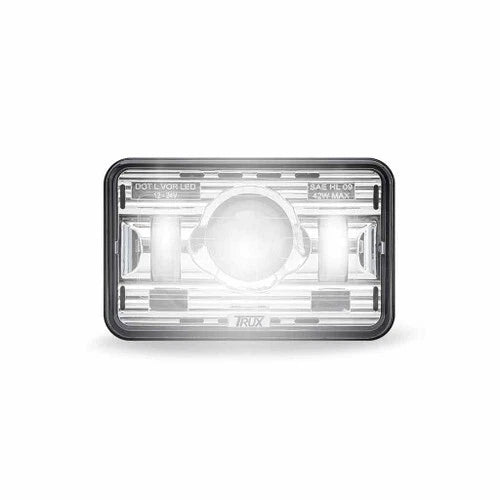 TLED-H12 4" x 6" Chrome Heated LED Projector Headlight Low Beam